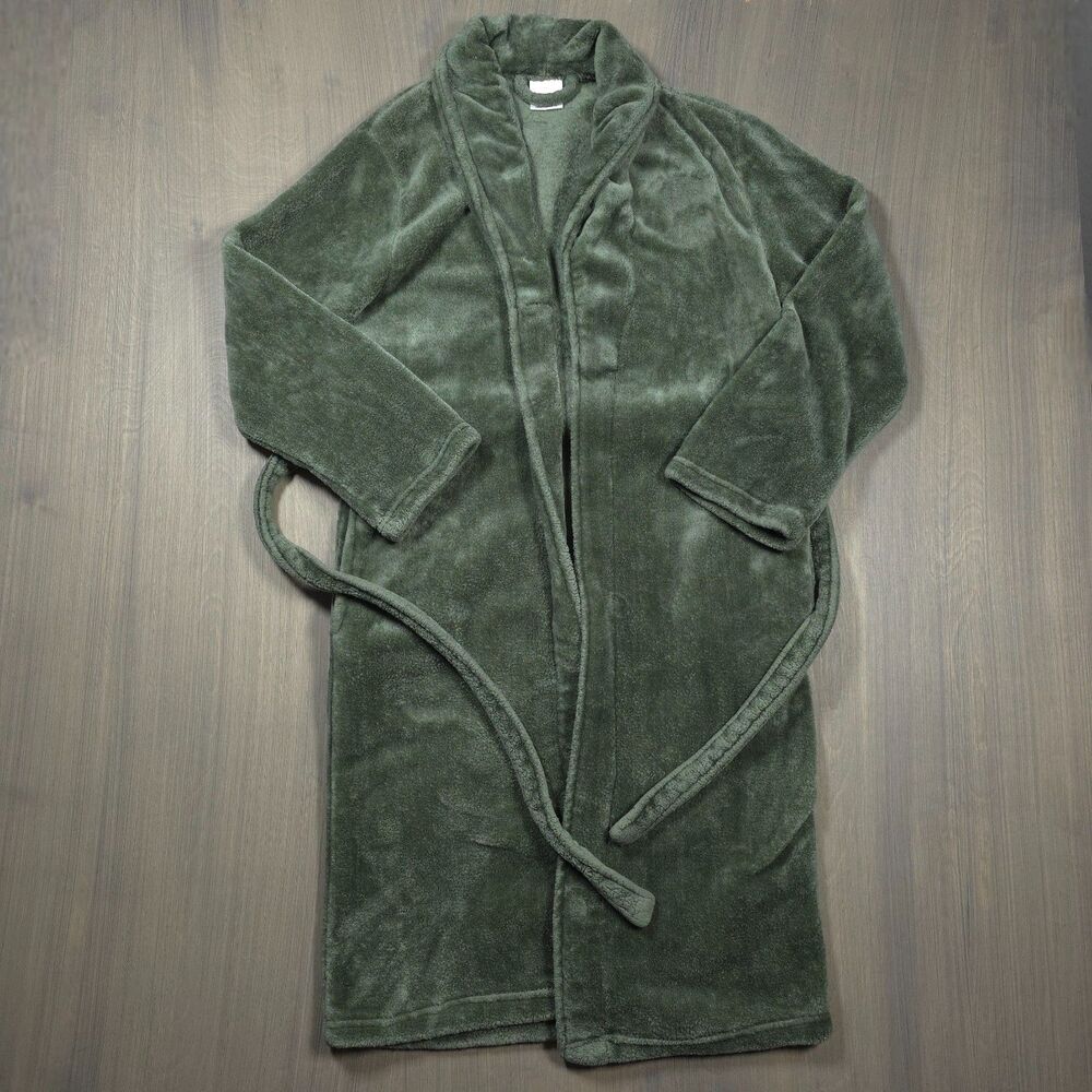 Women's Forest Green Plush Fleece Robe One Size